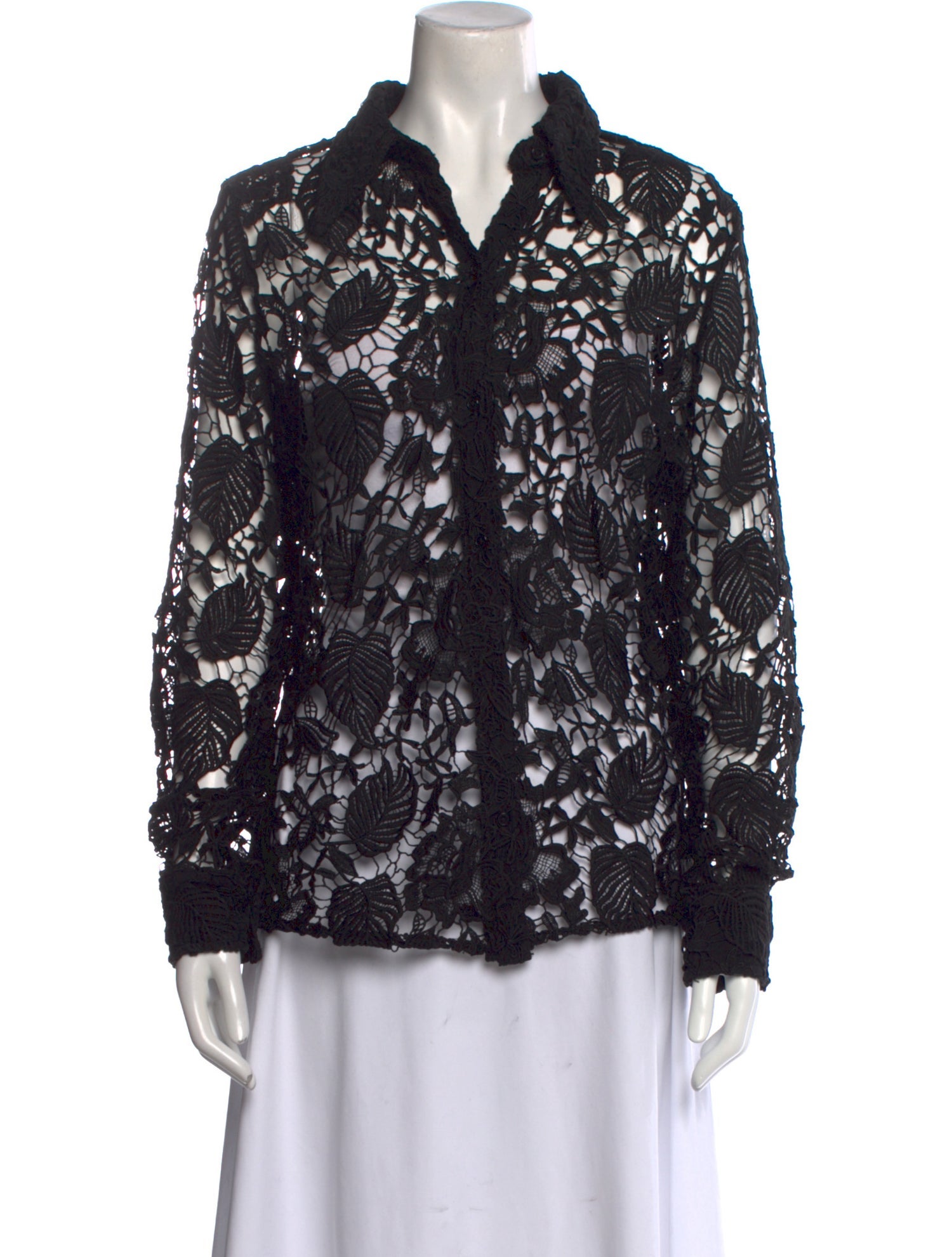 Nili Lotan Lace Printed Blouse