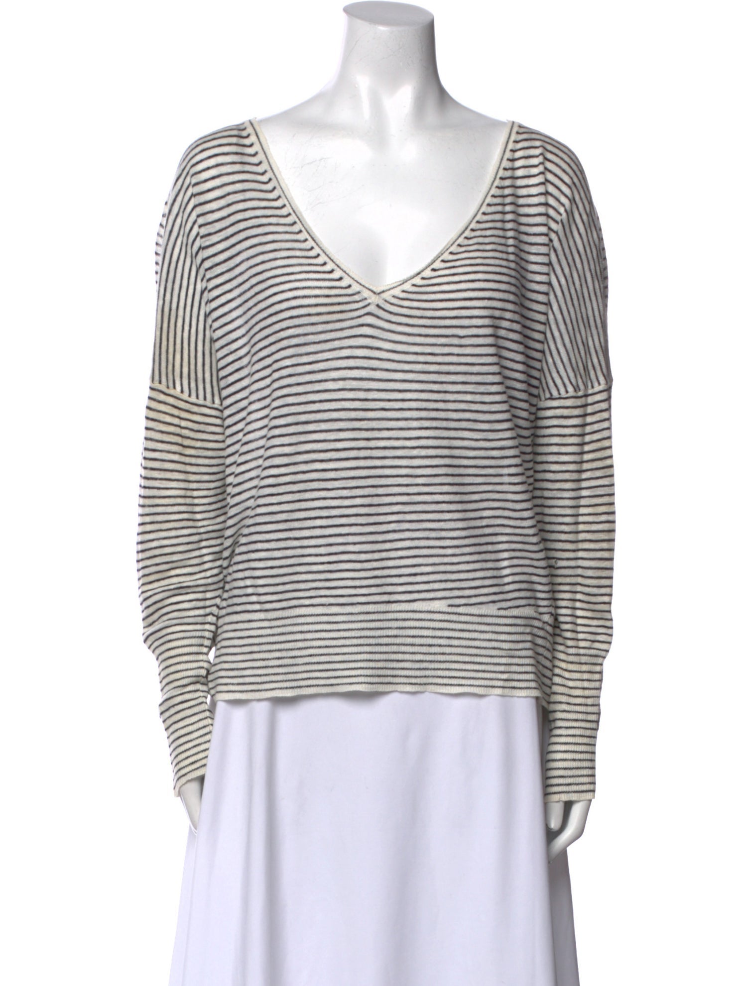 Nili Lotan Linen Striped Top