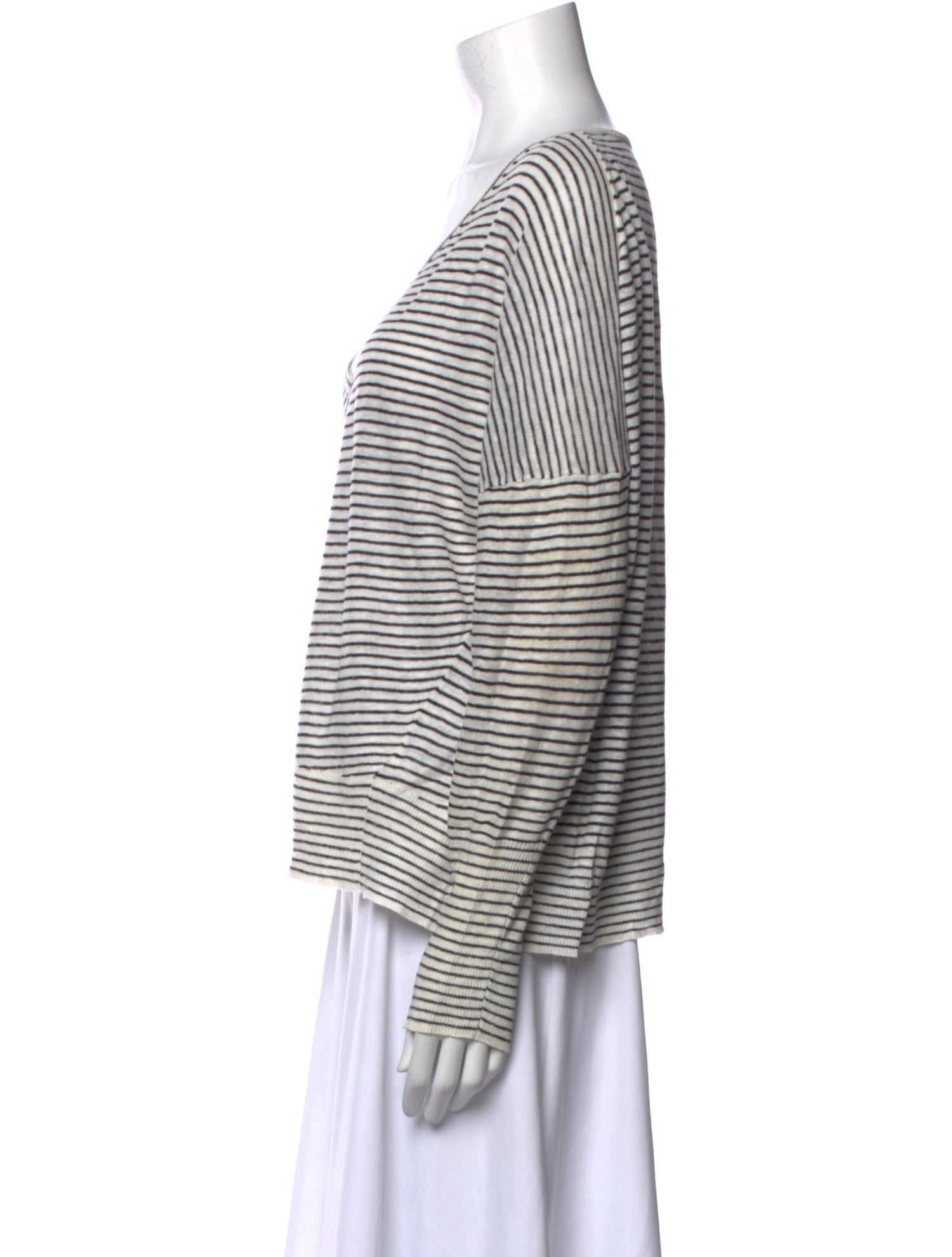 Nili Lotan Linen Striped Top