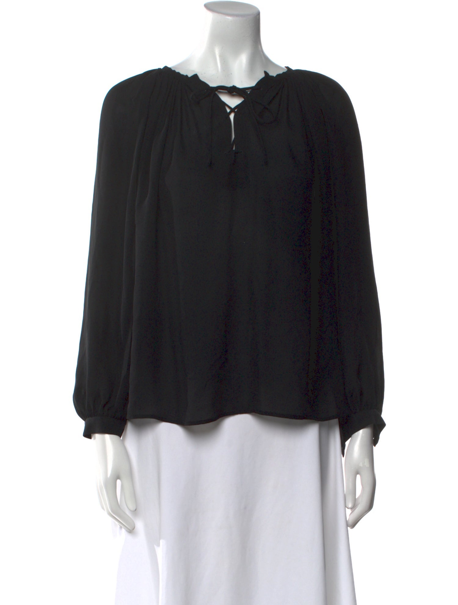 Nili Lotan Silk V-Neck Blouse