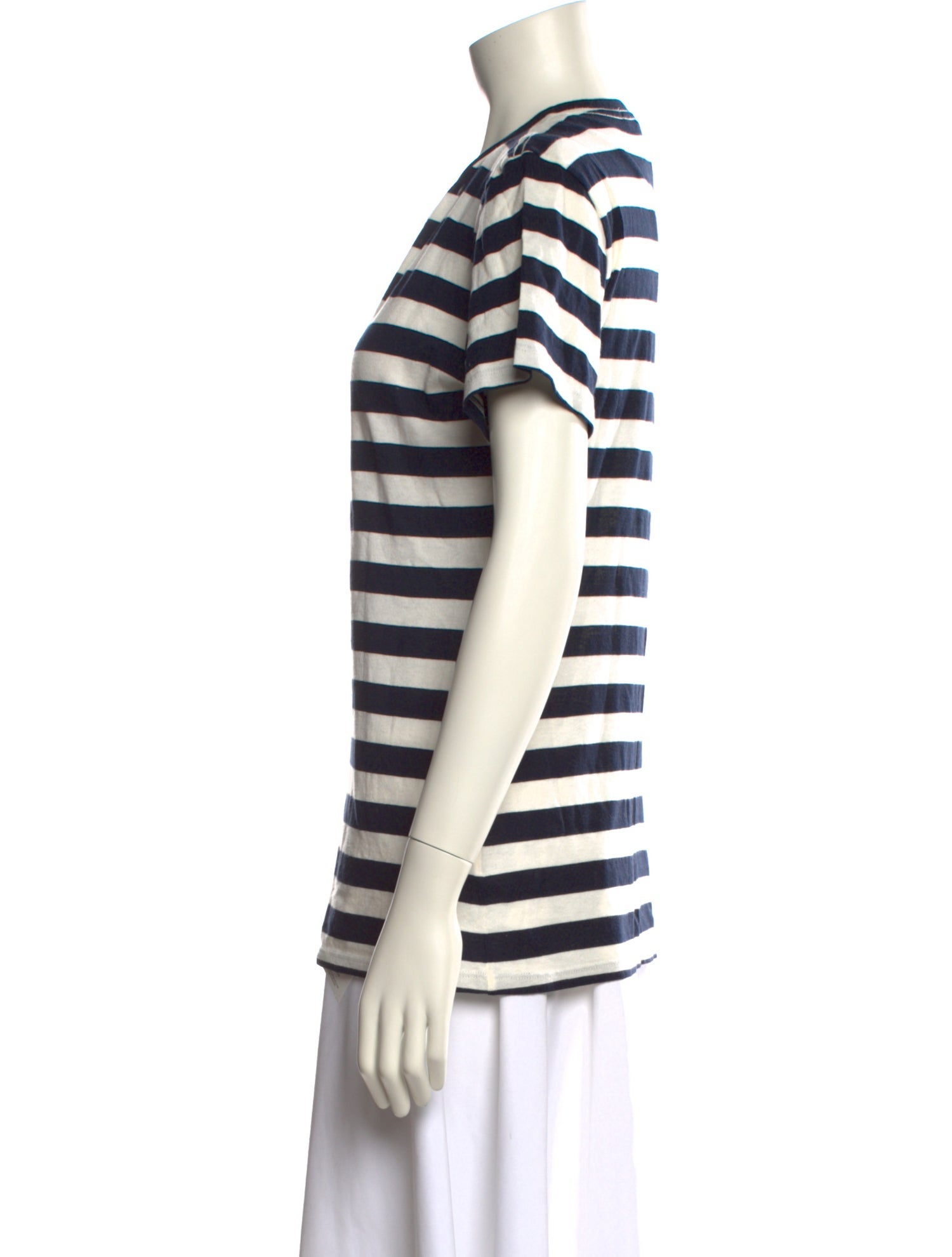 Nili Lotan Striped Scoop Neck T-Shirt w/ Tags