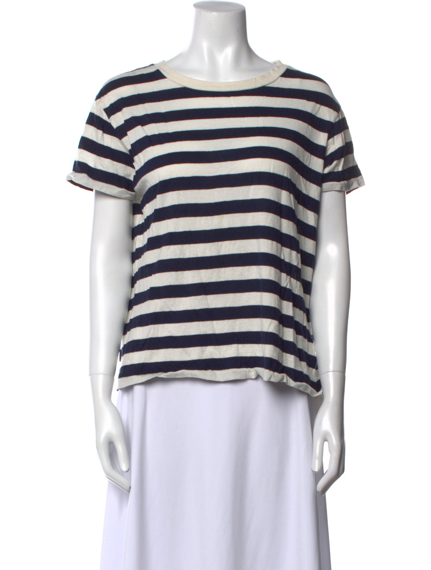Nili Lotan Striped Scoop Neck T-Shirt