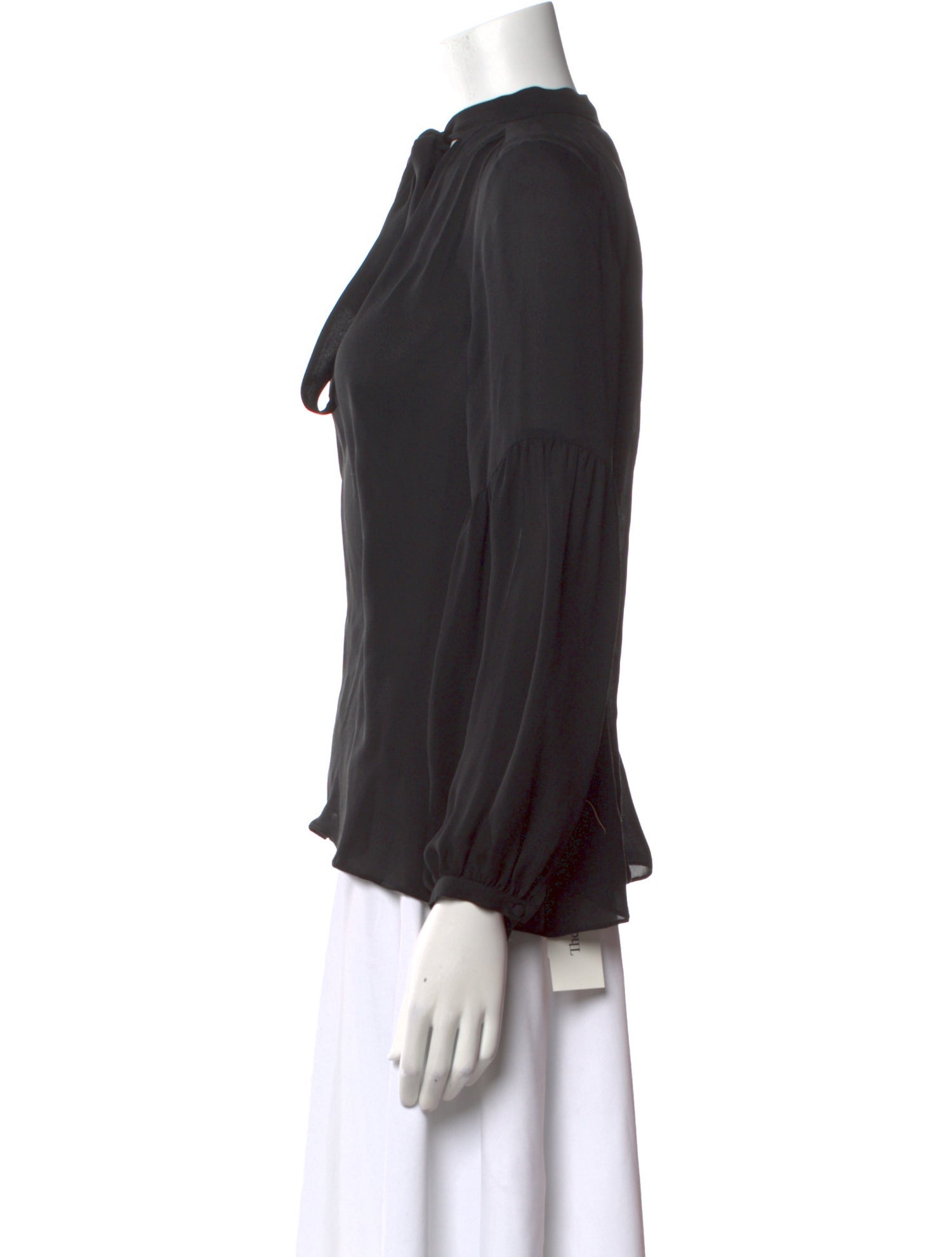 Nili Lotan Silk Mock Neck Blouse