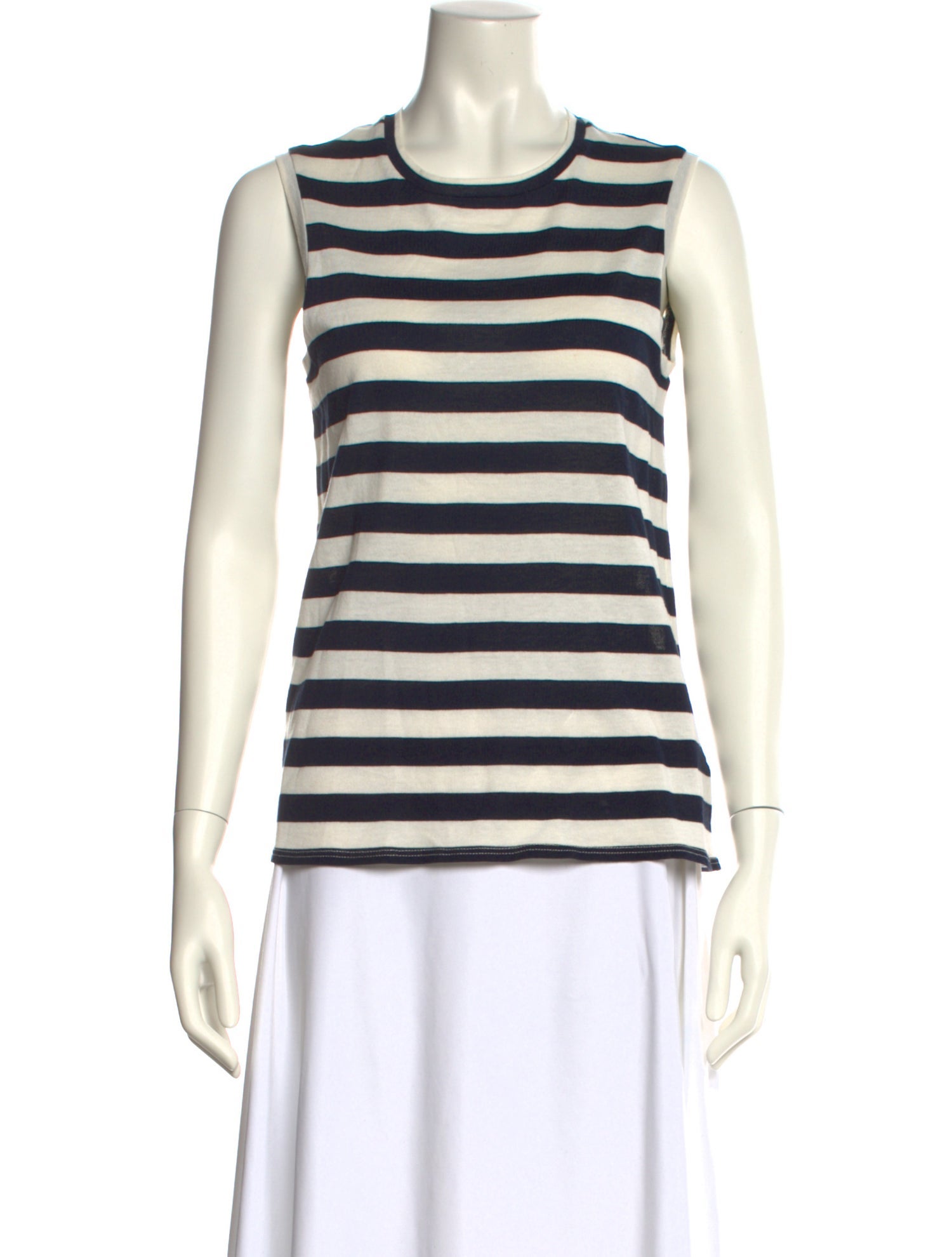 Nili Lotan Striped Crew Neck Top