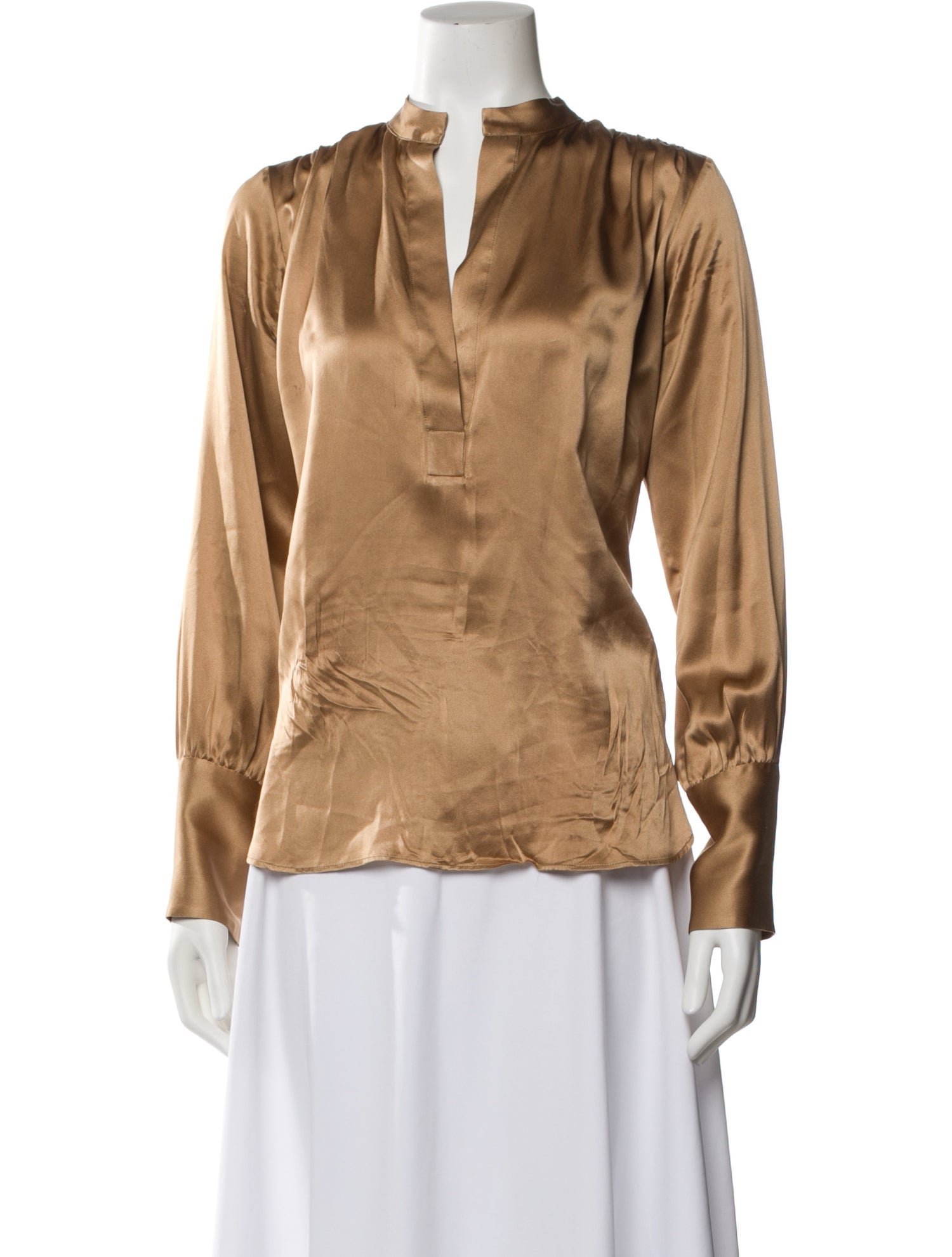 Nili Lotan Silk V-Neck Blouse