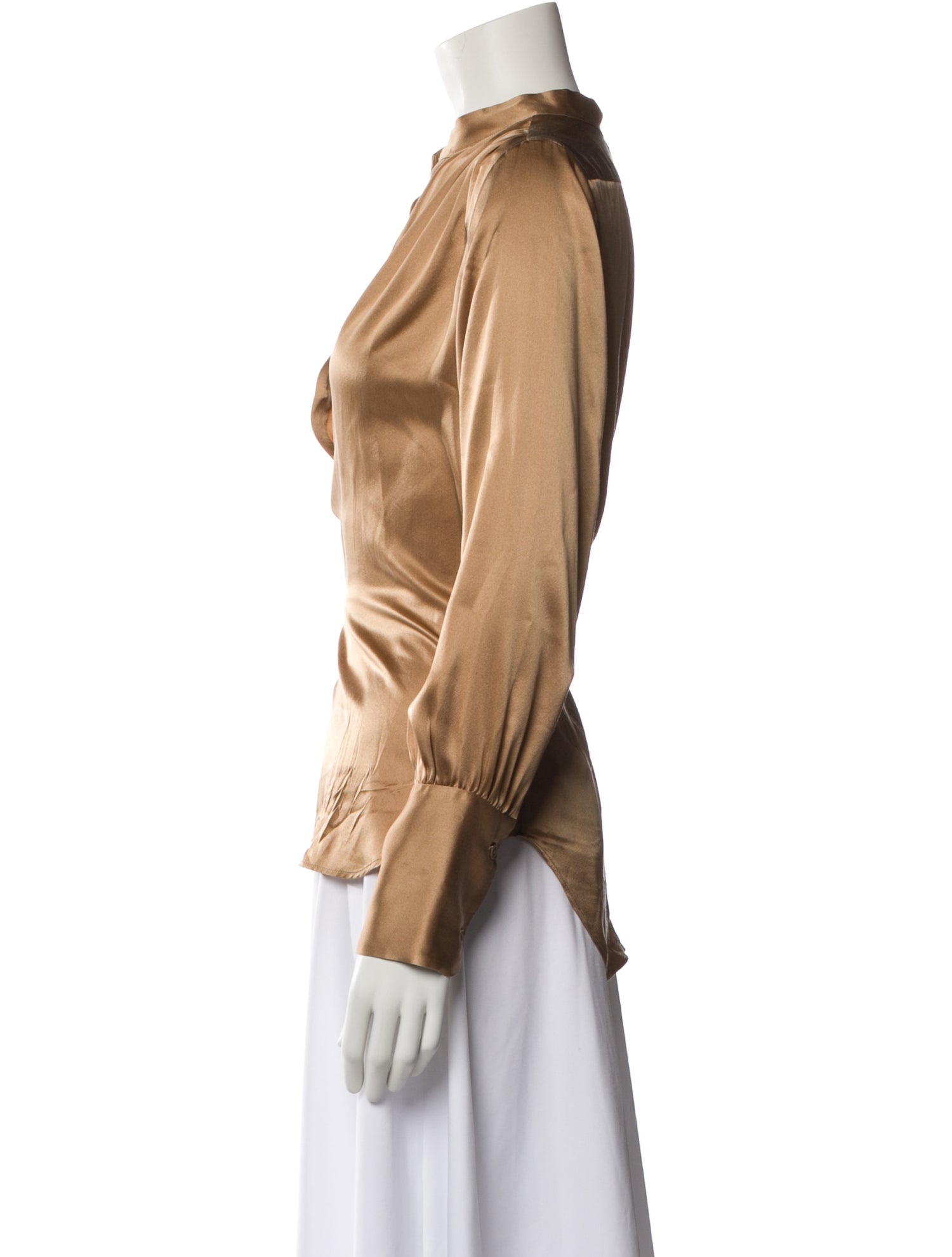 Nili Lotan Silk V-Neck Blouse