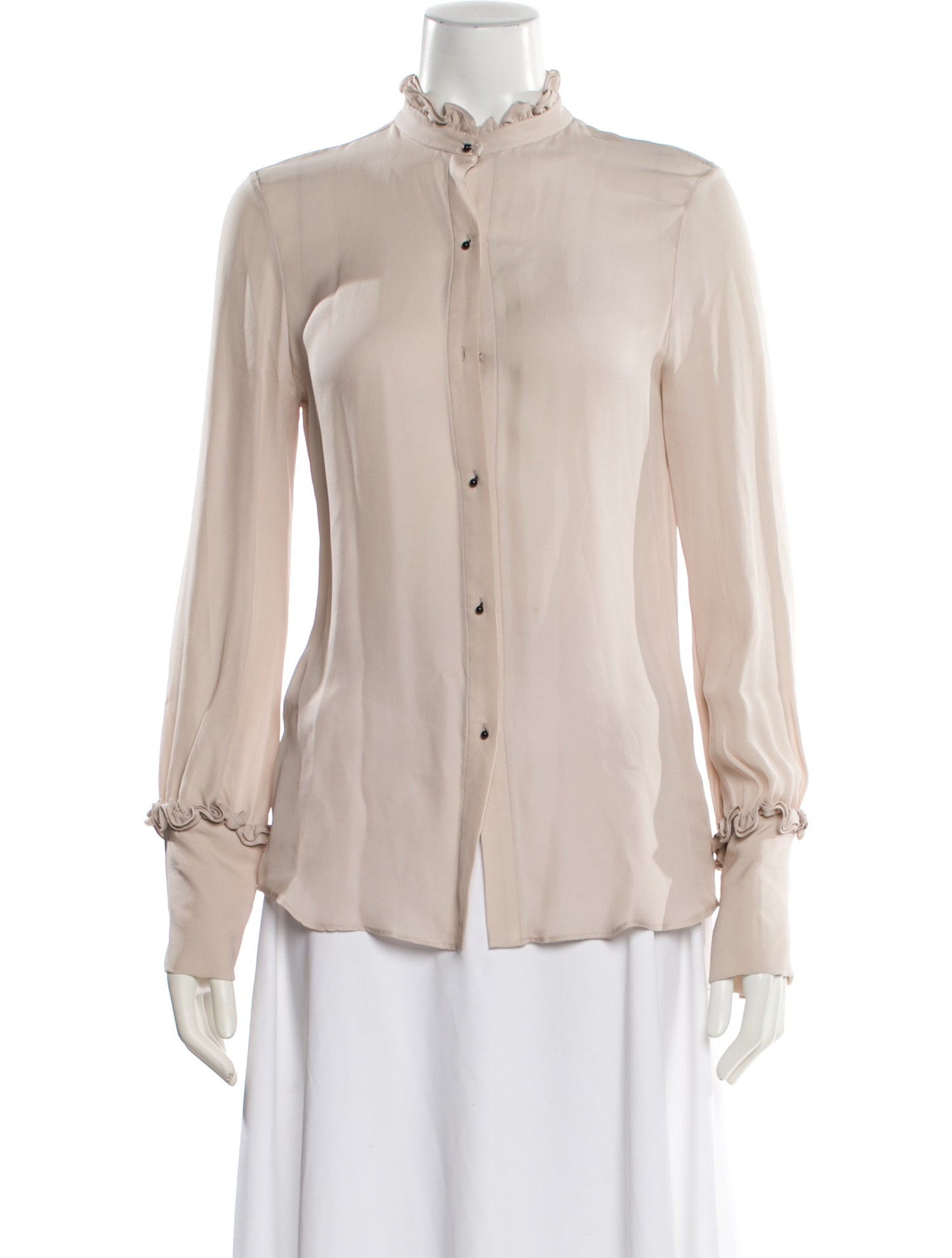 Nili Lotan Silk Long Sleeve Blouse