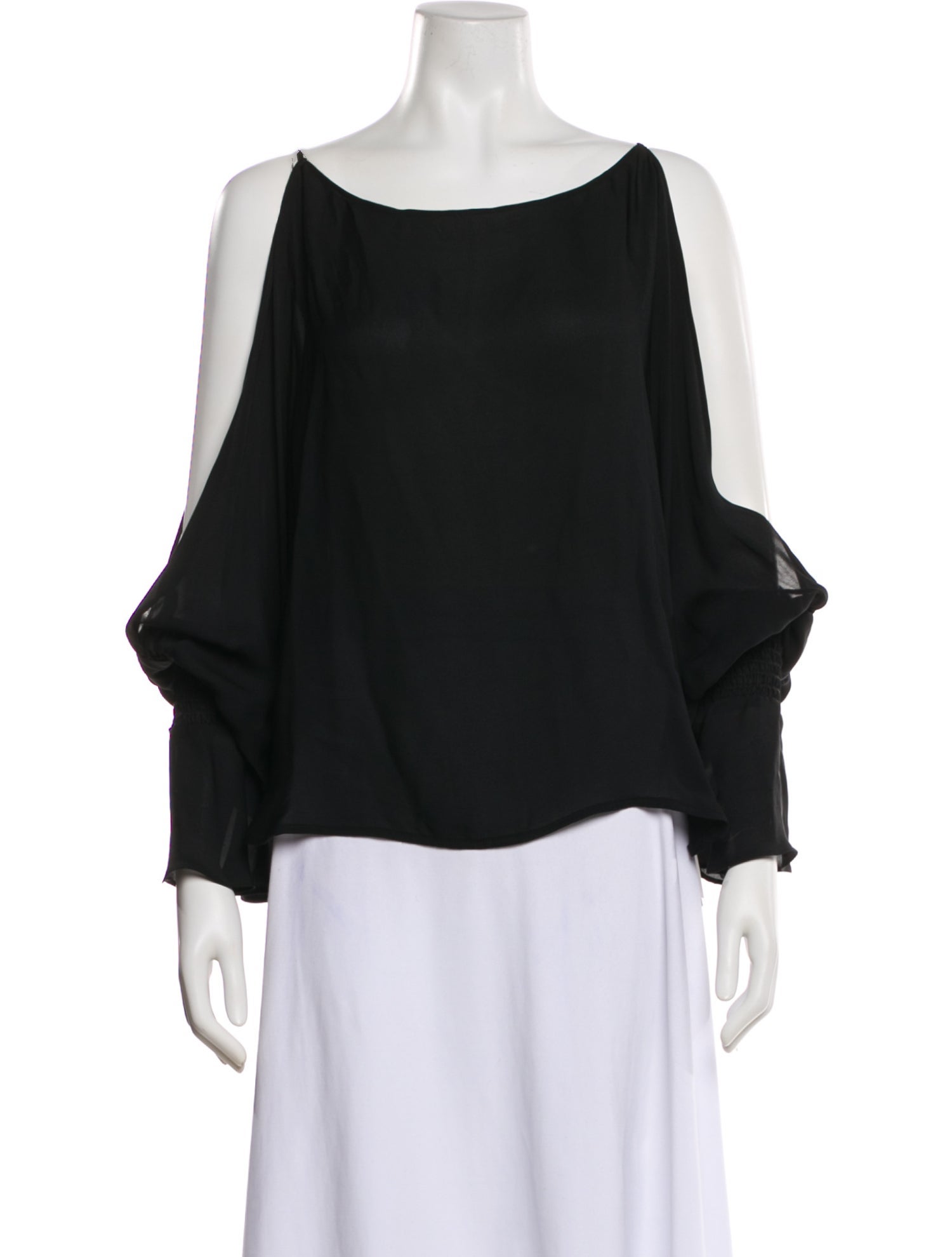 Nili Lotan Silk Bateau Neckline Blouse