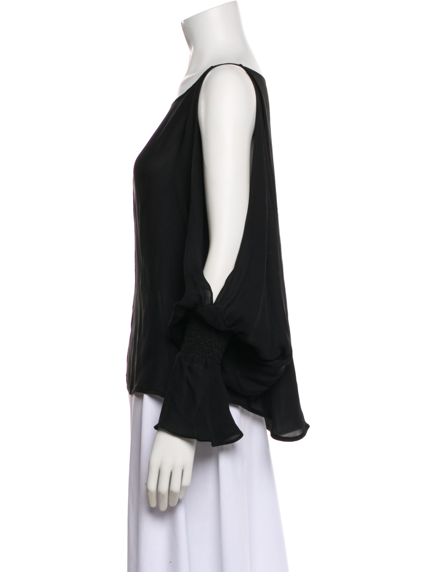 Nili Lotan Silk Bateau Neckline Blouse