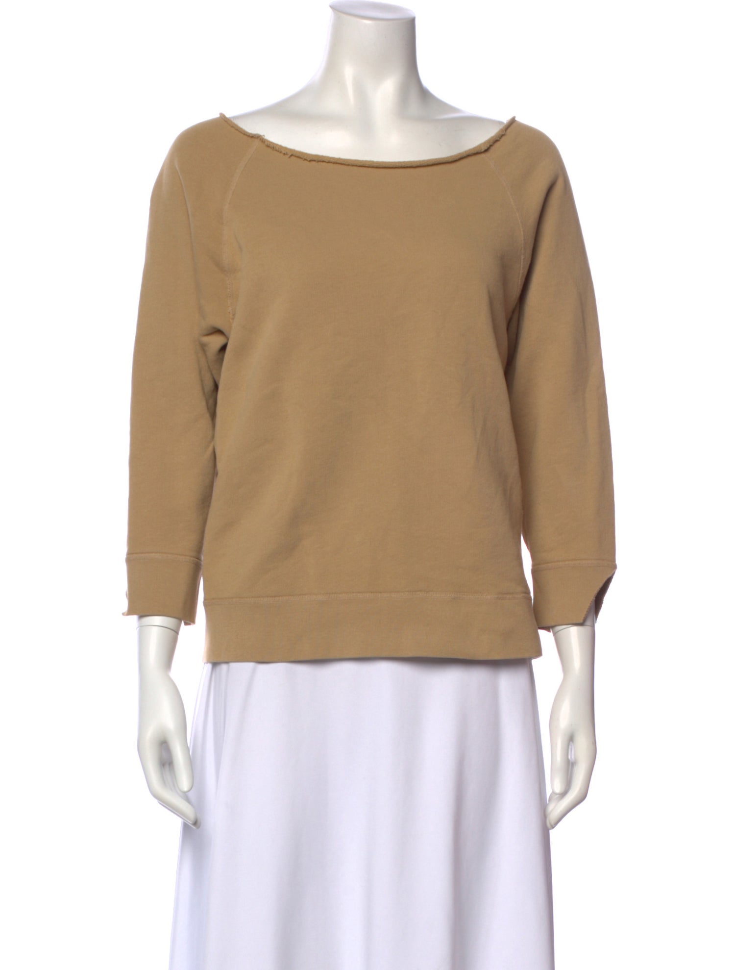 Nili Lotan Scoop Neck Three-Quarter Sleeve Sweatshirt