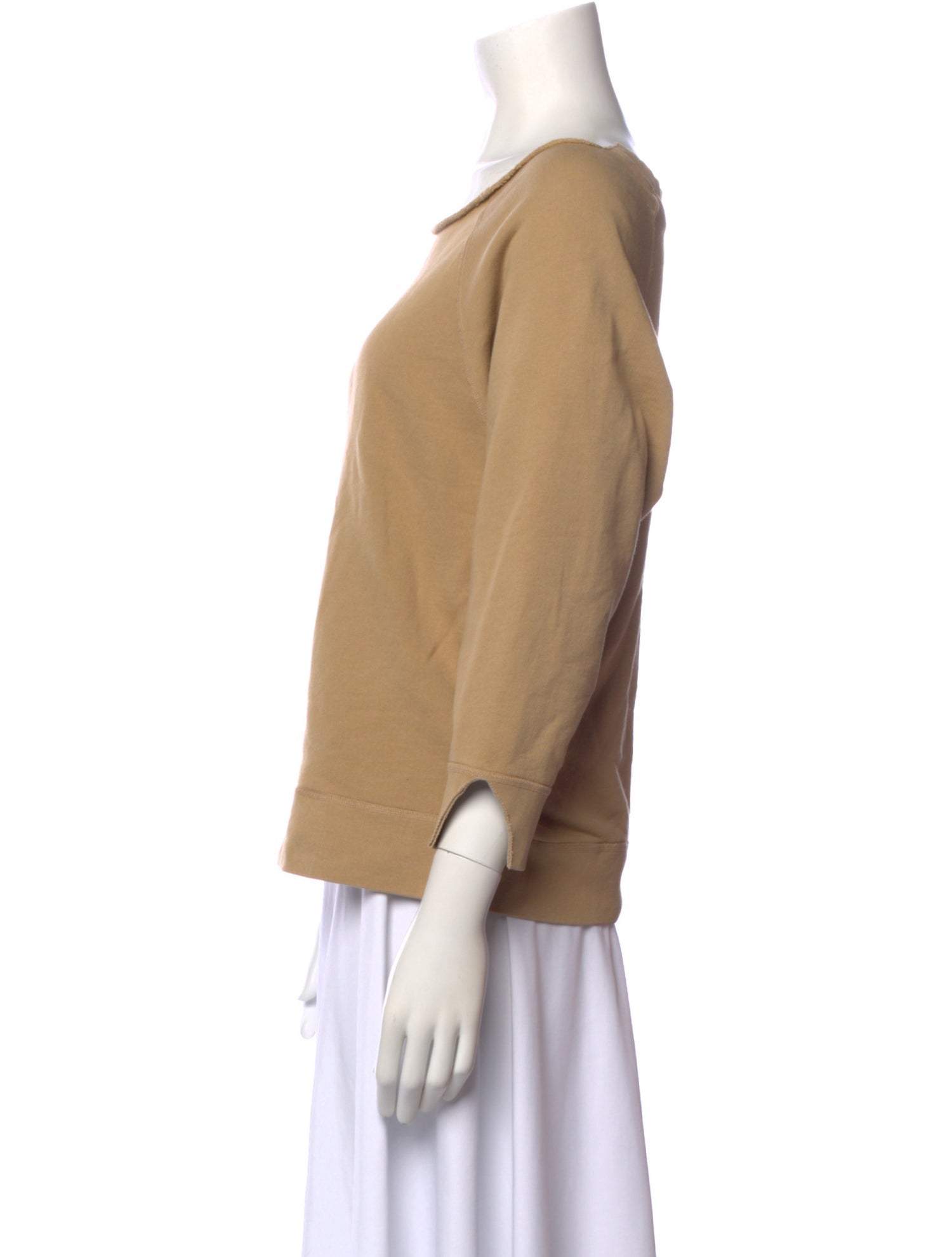 Nili Lotan Scoop Neck Three-Quarter Sleeve Sweatshirt