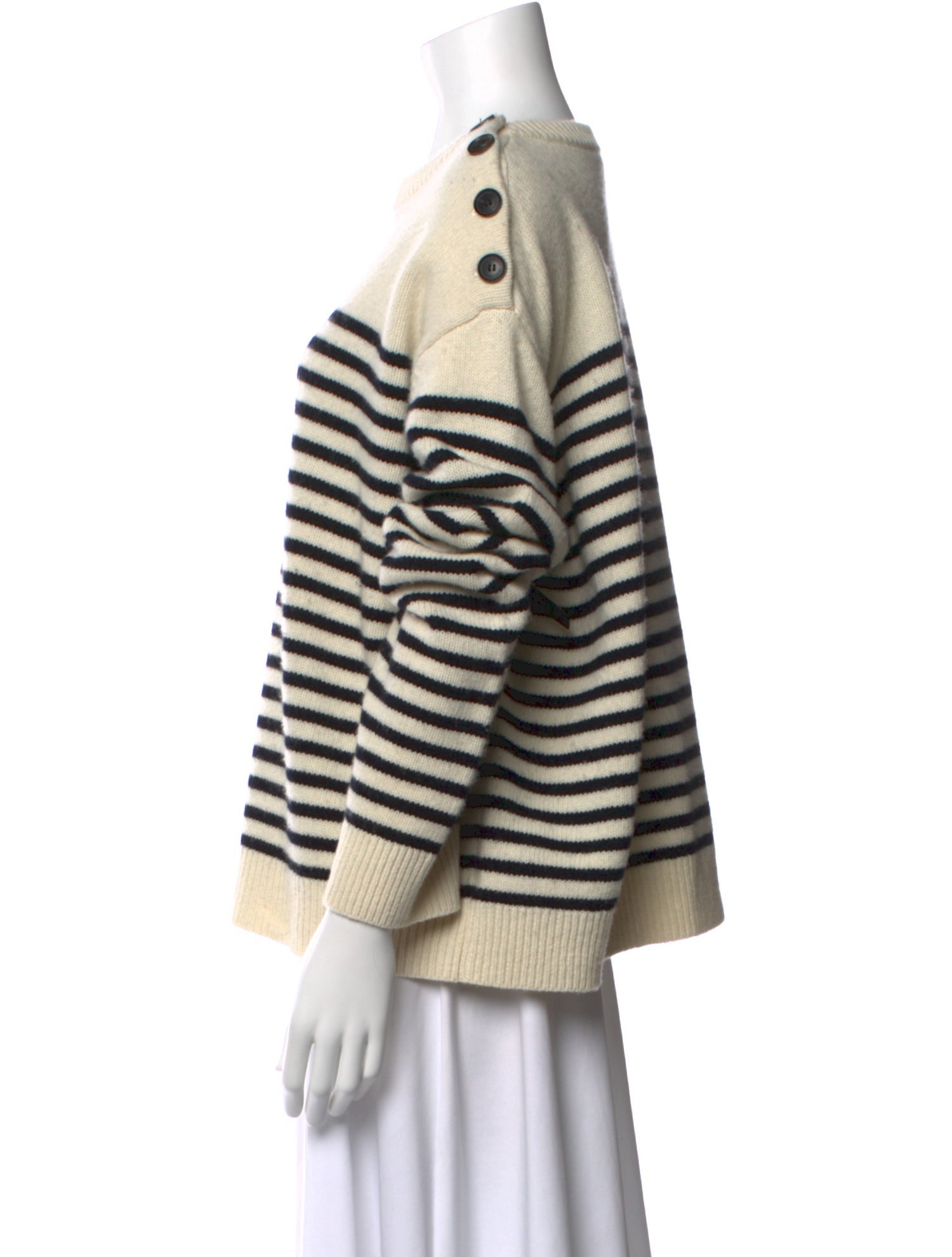 Nili Lotan Lambswool Striped Sweater