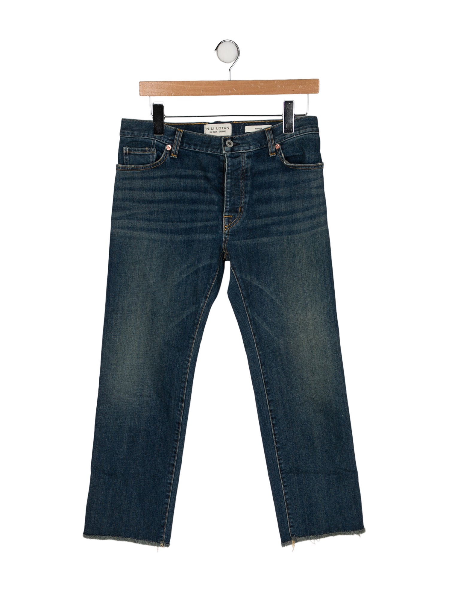 Nili Lotan Mid-Rise Straight Leg Jeans