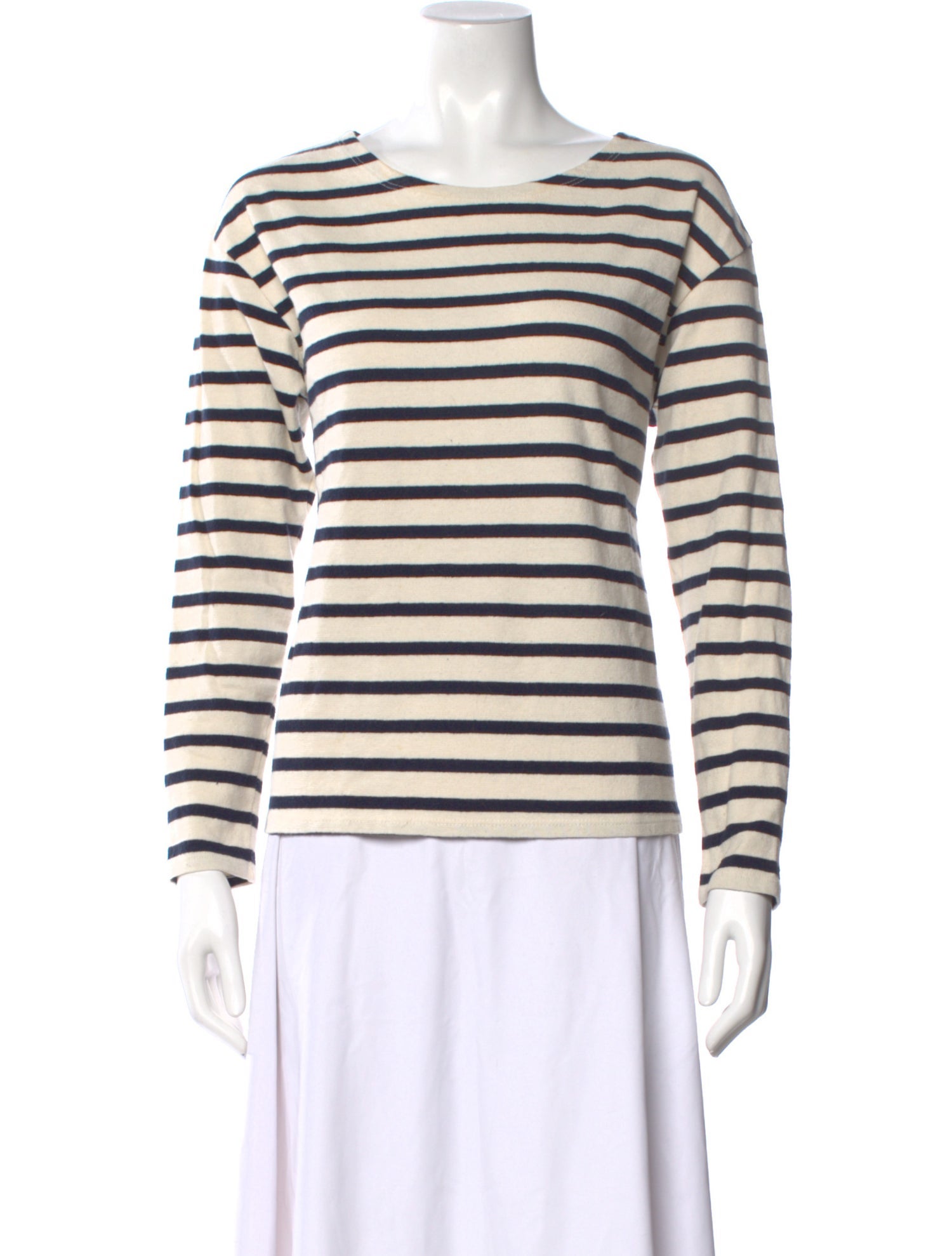 Nili Lotan Striped Scoop Neck Sweater