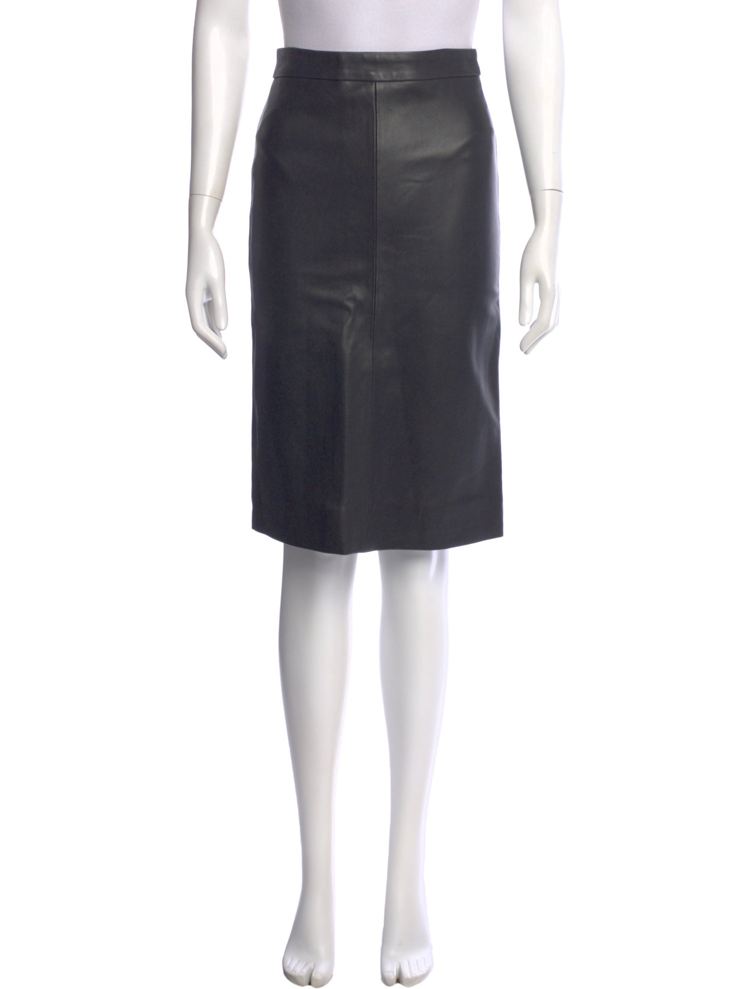 Nili Lotan Lamb Leather Knee-Length Skirt