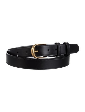 Pre-owned Nili Lotan Skinny Leather Belt Kit In Black