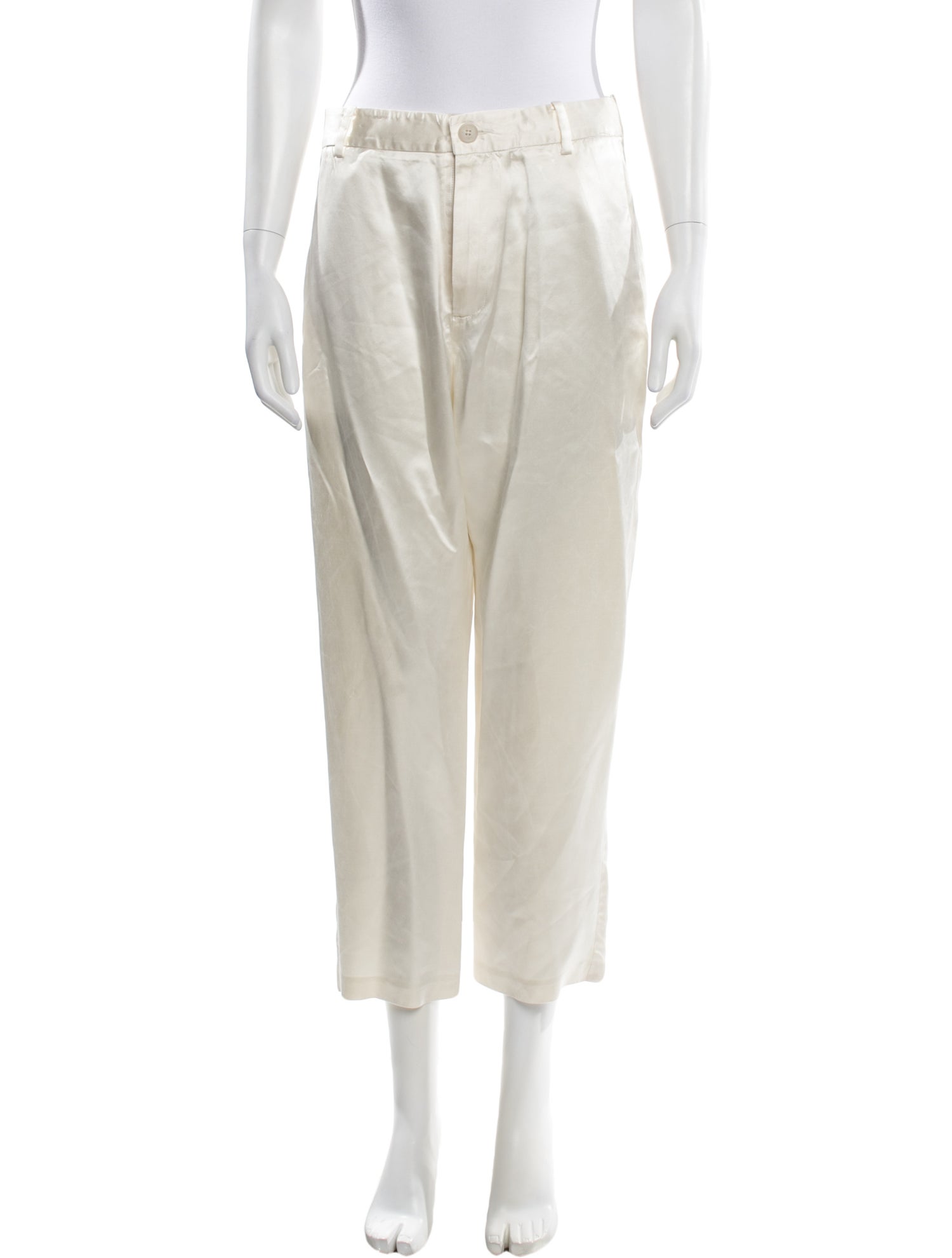 Nili Lotan Silk Straight Leg Pants