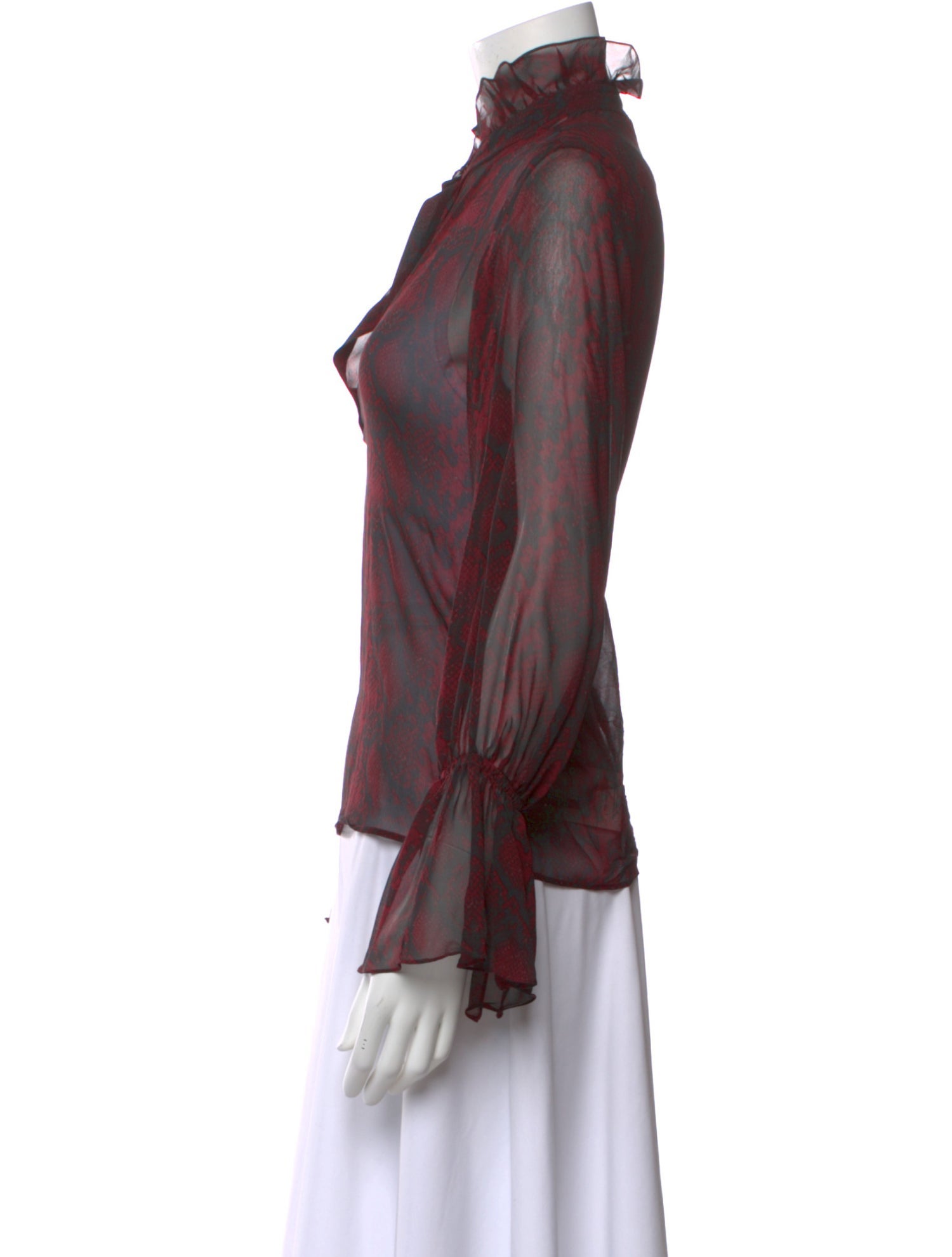 Nili Lotan Silk Patterned Blouse