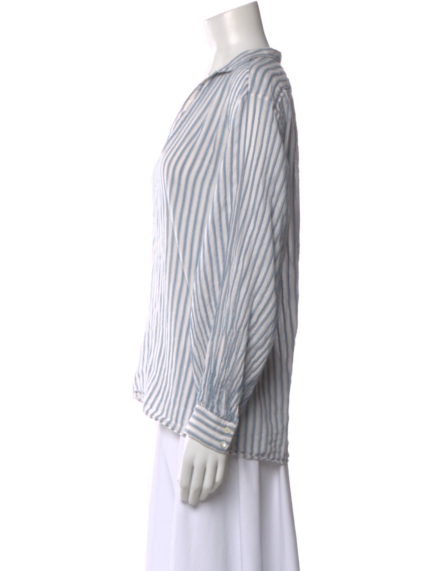 Nili Lotan Striped V-Neck Blouse