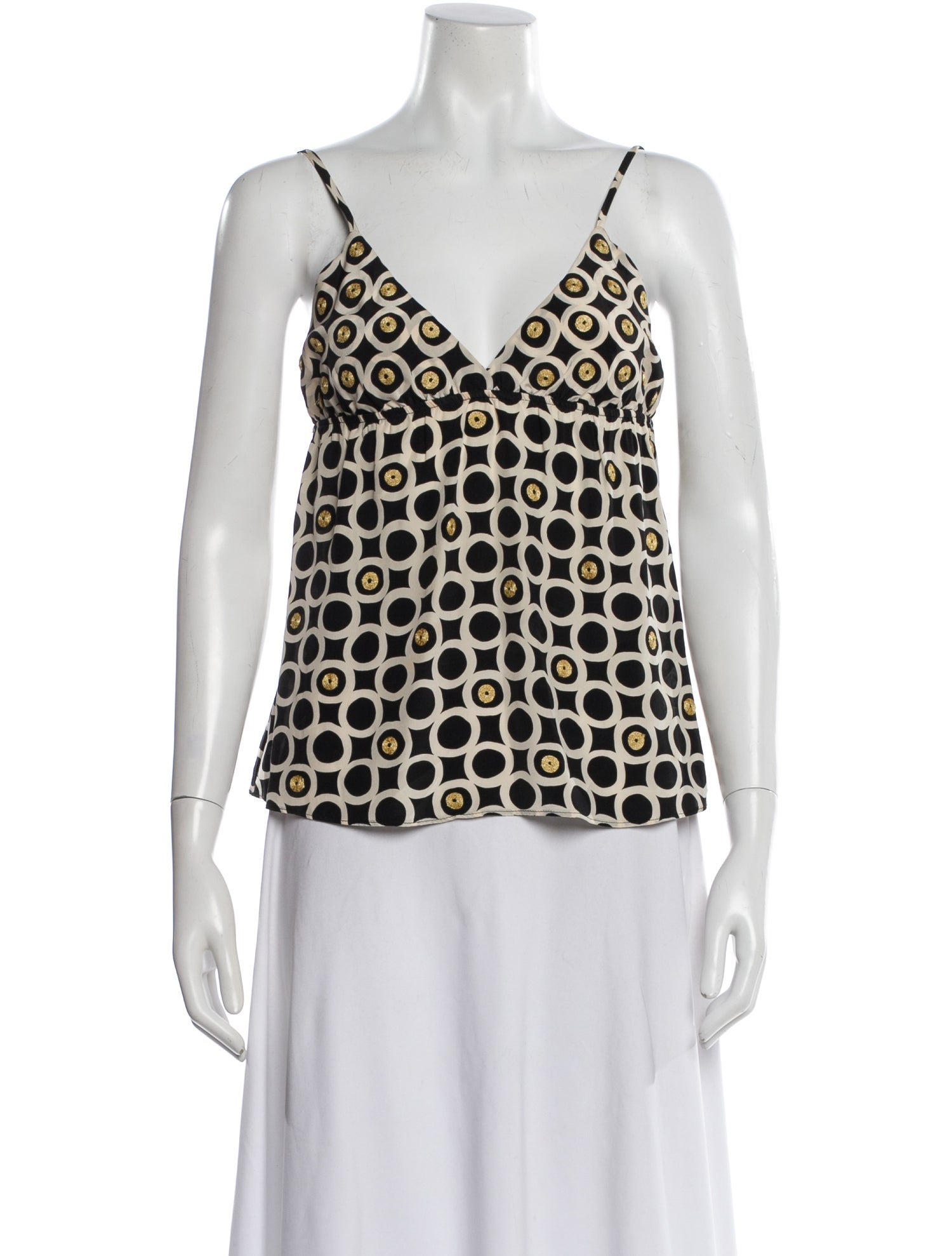 Nili Lotan Silk Patterned Top