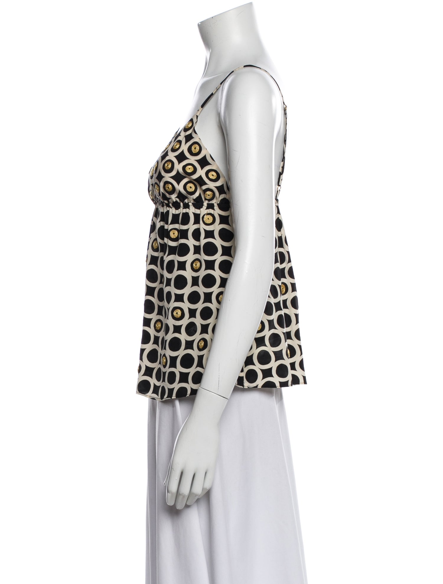 Nili Lotan Silk Patterned Top