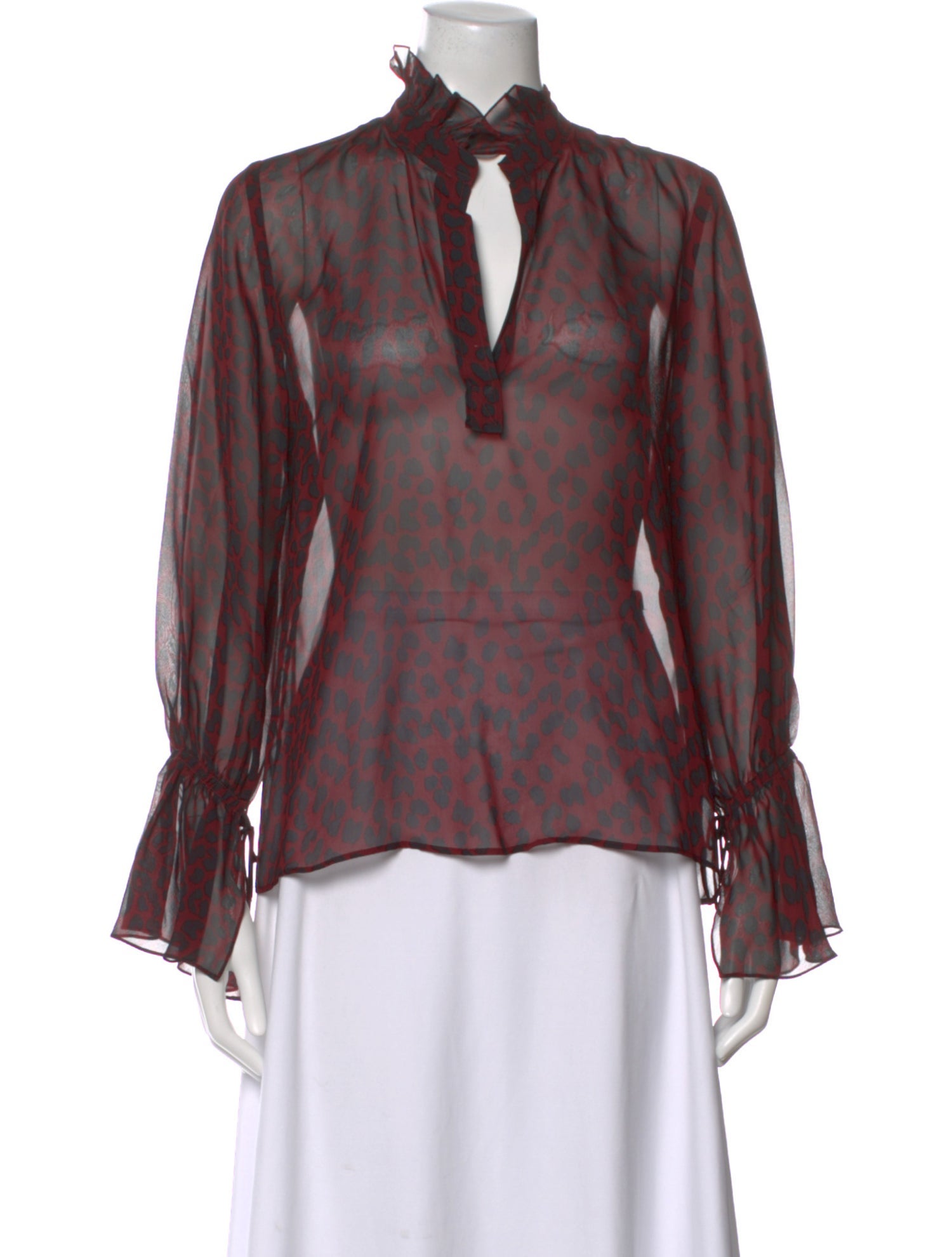 Nili Lotan Silk Patterned Blouse