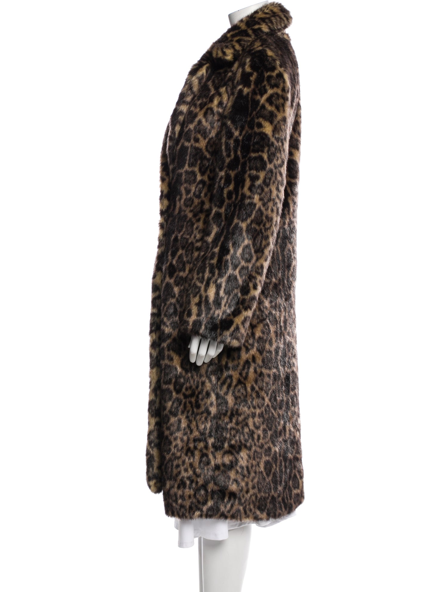 Nili Lotan Faux Fur Animal Print Coat