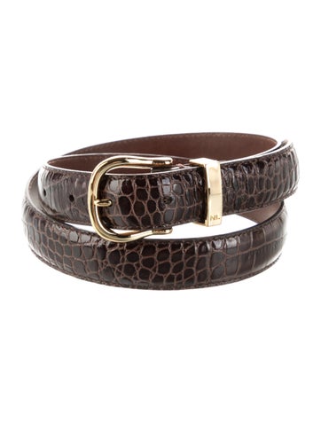 Pre-owned Nili Lotan Leather Belt In Brown
