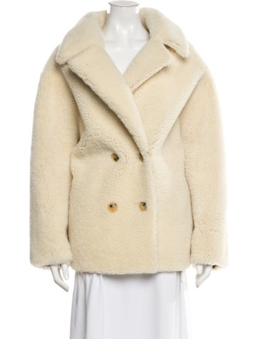 Pre-owned Nili Lotan Lamb Fur Fur Coat In Neutral