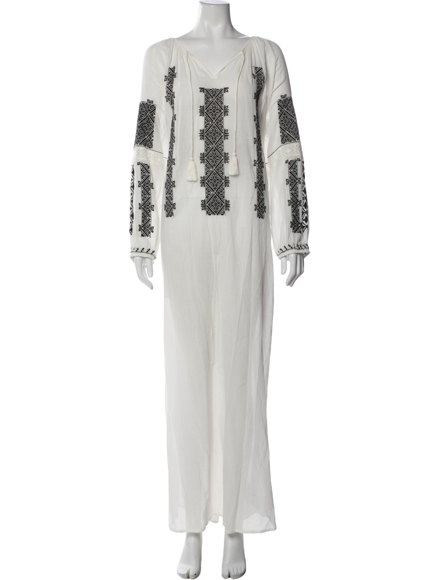 Nili Lotan V-Neck Long Dress