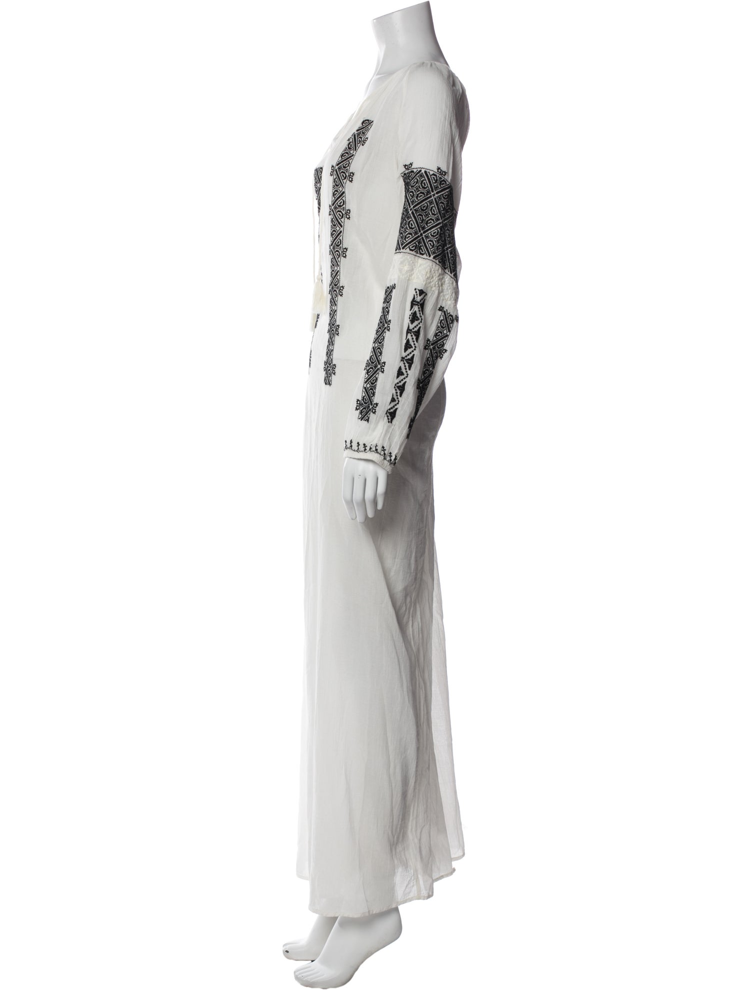 Nili Lotan V-Neck Long Dress
