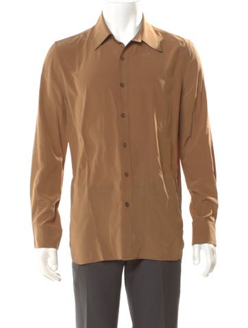 Pre-owned Nili Lotan Silk Long Sleeve Dress Shirt In Neutral