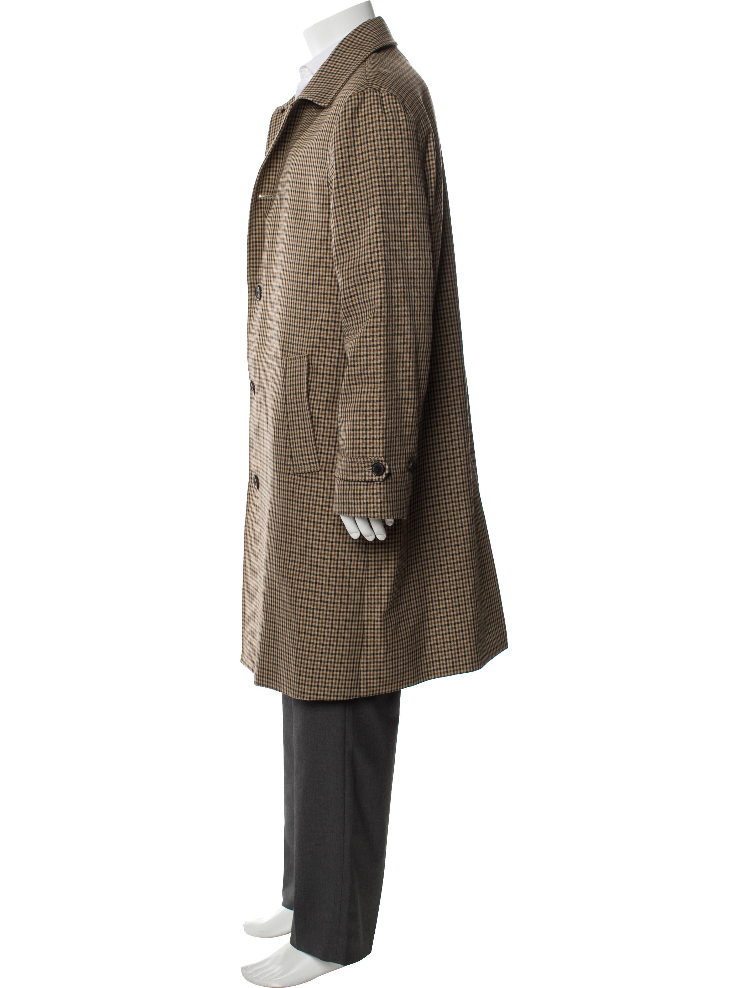 Nili Lotan Plaid Print Trench Coat