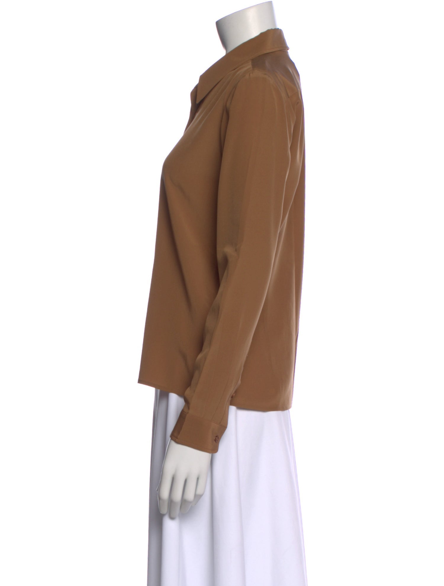 Nili Lotan Silk Long Sleeve Top