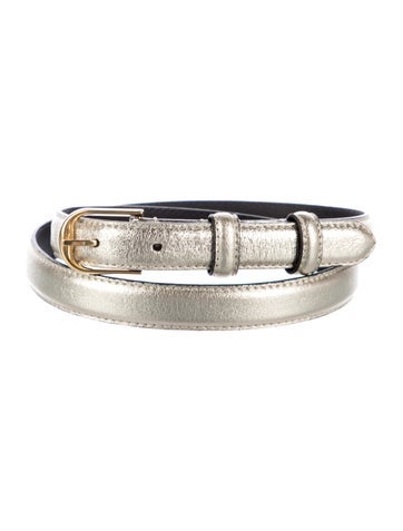 Pre-owned Nili Lotan Skinny Leather Belt