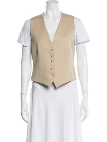 Pre-owned Nili Lotan Virgin Wool Vest In Neutral