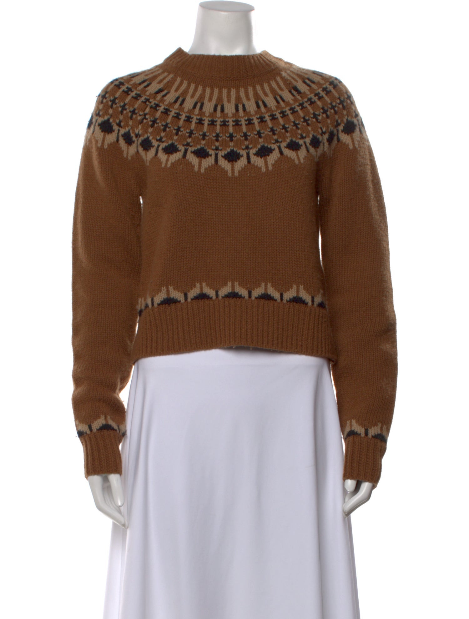 Nili Lotan Lambswool Patterned Sweater