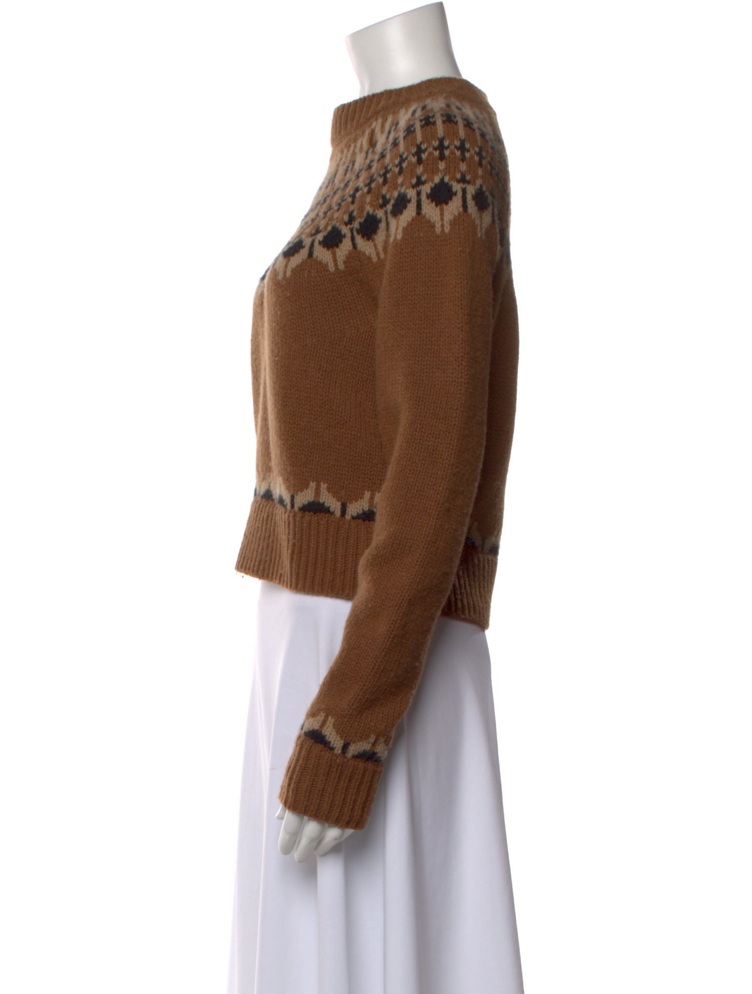 Nili Lotan Lambswool Patterned Sweater