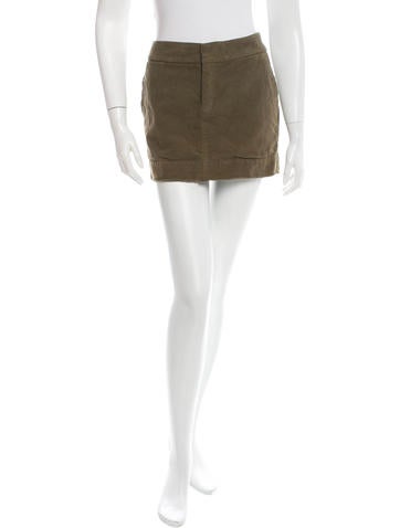 Nili Lotan Olive Green Mini Skirt