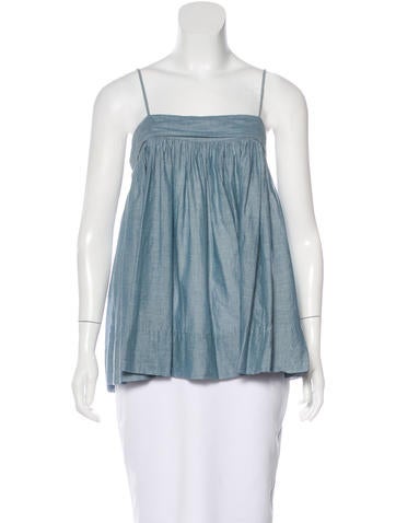 Nili Lotan Chambray Sleeveless Top