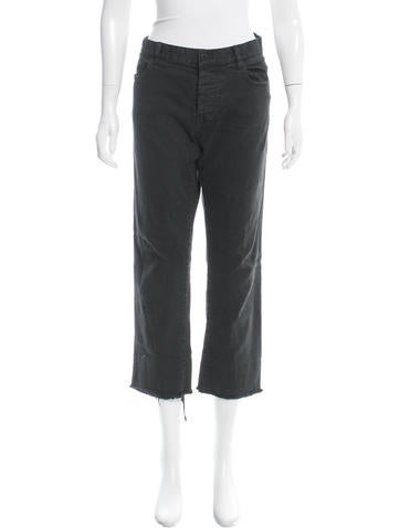 Nili Lotan Straight-Leg Mid-Rise Jeans