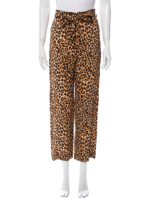 Nili Lotan Animal Print Straight Leg Pants