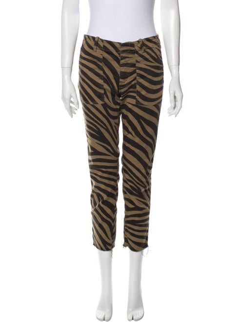 Nili Lotan Animal Print Straight Leg Pants