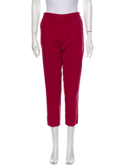 Nili Lotan Straight Leg Pants Red