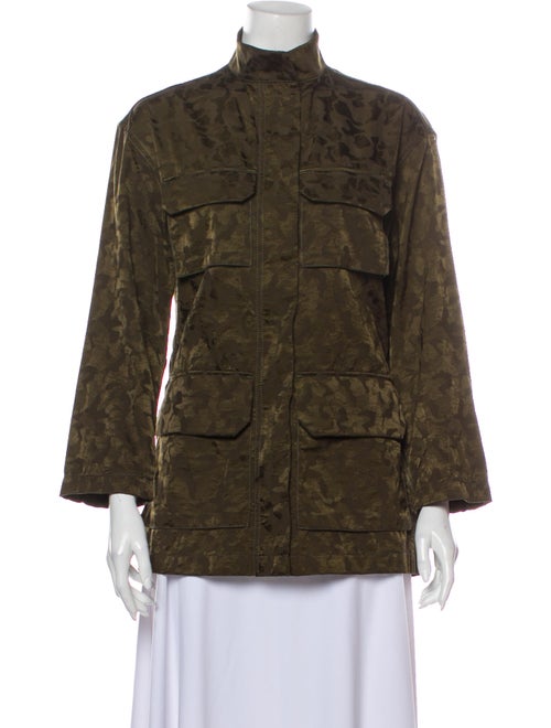 Nili Lotan Printed Utility Jacket Green