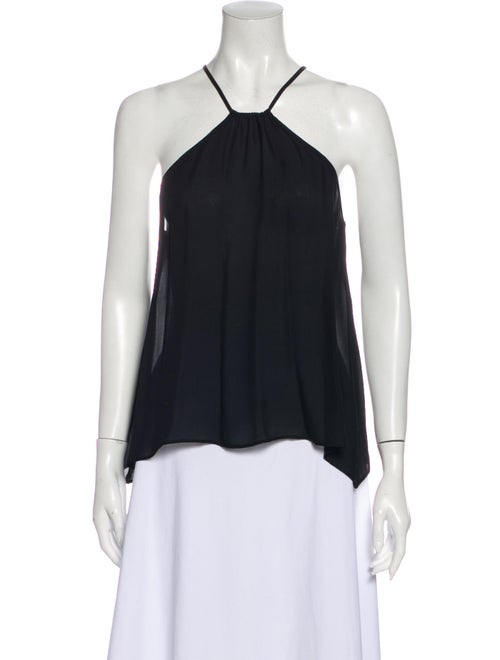 Nili Lotan Silk Halterneck Blouse Black