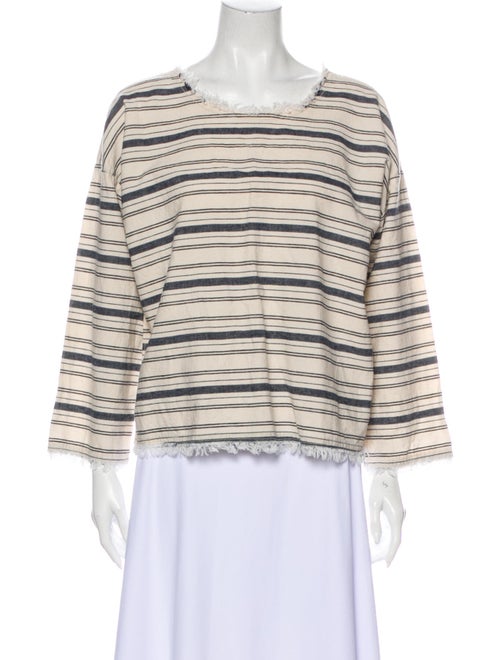 Nili Lotan Striped Scoop Neck Top