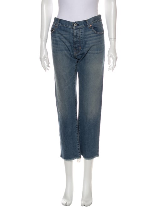 Nili Lotan Mid-Rise Wide Leg Jeans Blue