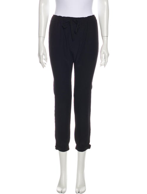 Nili Lotan Silk Skinny Leg Pants Black