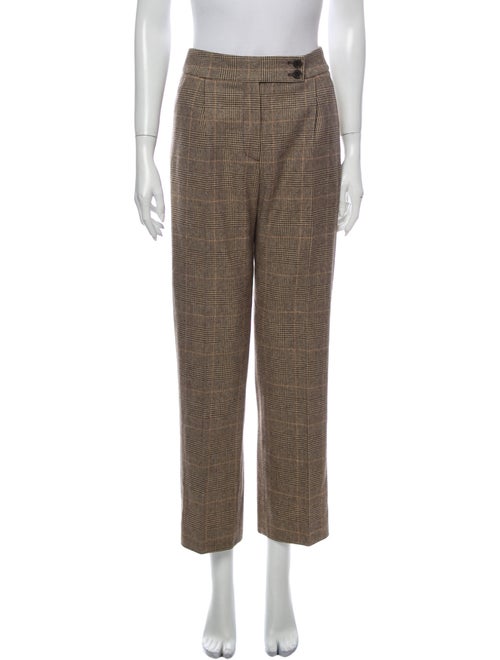 Nili Lotan Wool Straight Leg Pants Wool